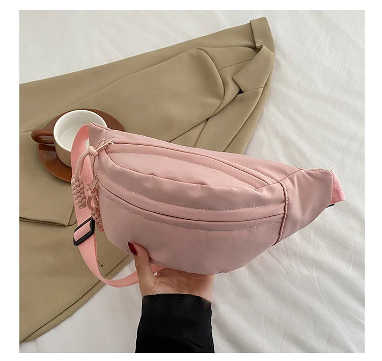 Sac Banane En Tissu Double Poche