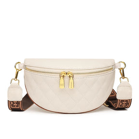 Sac Banane Cuir Matelassé Double Zip